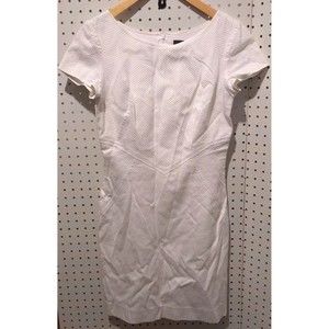 Bigio Collection White Short Sleeve Dress Size 4